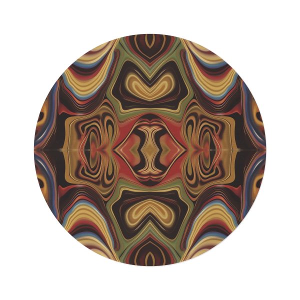 Lipnotic Kaleidoscope Background 02 - Round Rug