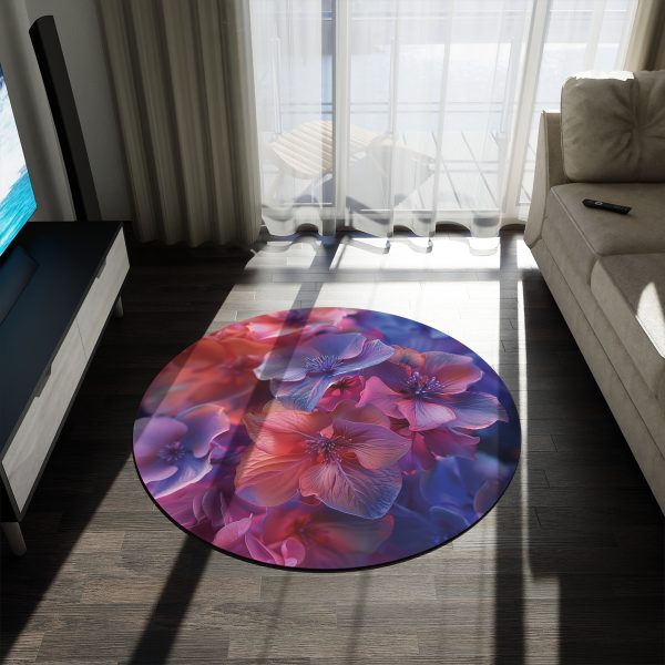 Bright Fantasy Floral 03 - Round Rug - Image 3