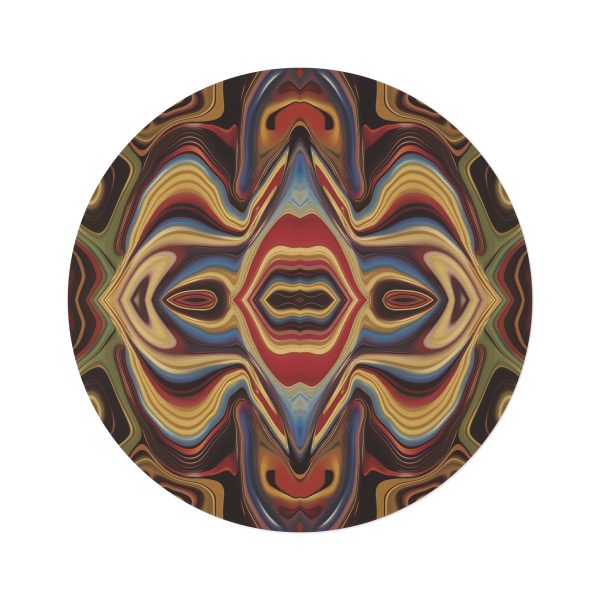 Lipnotic Kaleidoscope Background 03 - Round Rug