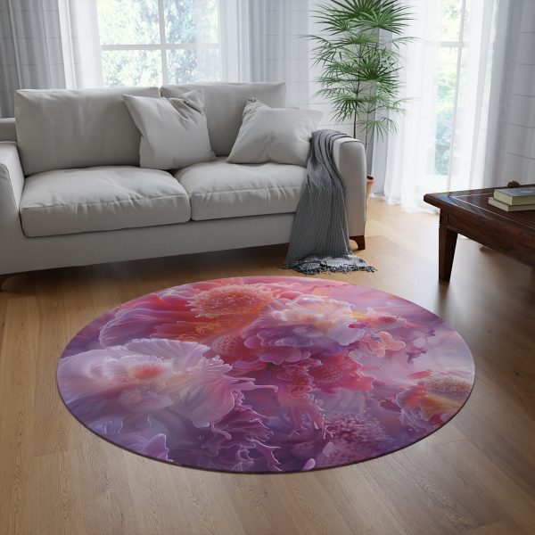 Floral Nebula 05 - Round Rug - Image 4