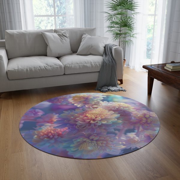 Floral Nebula 06 - Round Rug - Image 4