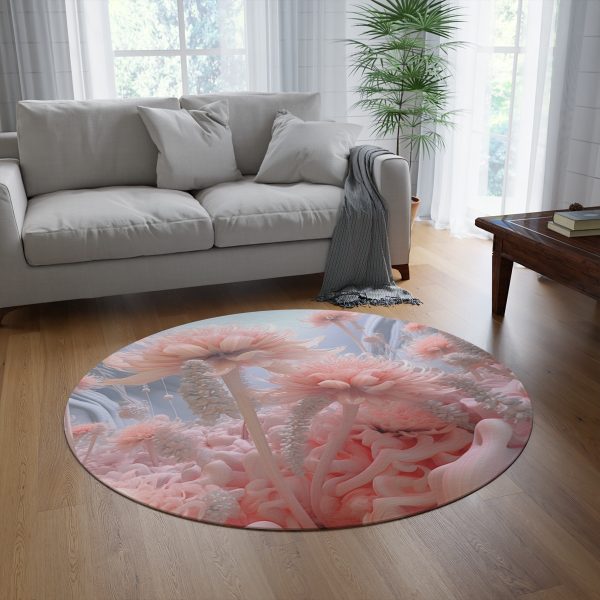 Foamy Floral Fusion 01 - Round Rug - Image 4