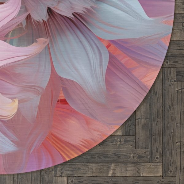 Pastel Fantasy Baroque Floral 03 - Round Rug - Image 5