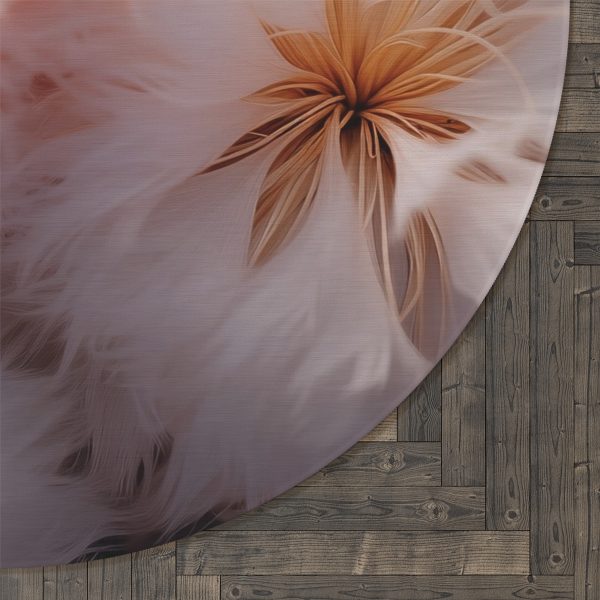 Soft Fantasy Feather Puffs - Round Rug - Image 5