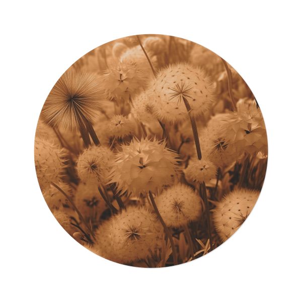 Dandelion Dream in Sunkissed Peach - Round Rug