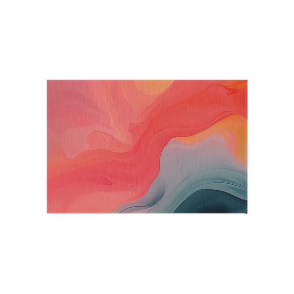 Aqueous Expression in Navy and Peachy Pastels 04 - Outdoor Rug - Image 5