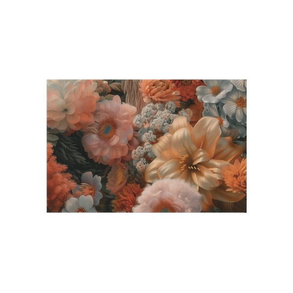 Lustrous Peach Baroque Floral 02 - Outdoor Rug - Image 5