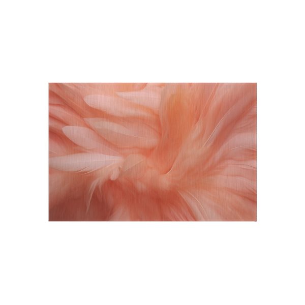 Lovely Fuzzy Feathers in Peach 01 - Outdoor Rug - Image 5