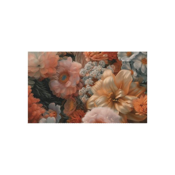 Lustrous Peach Baroque Floral 02 - Outdoor Rug - Image 9