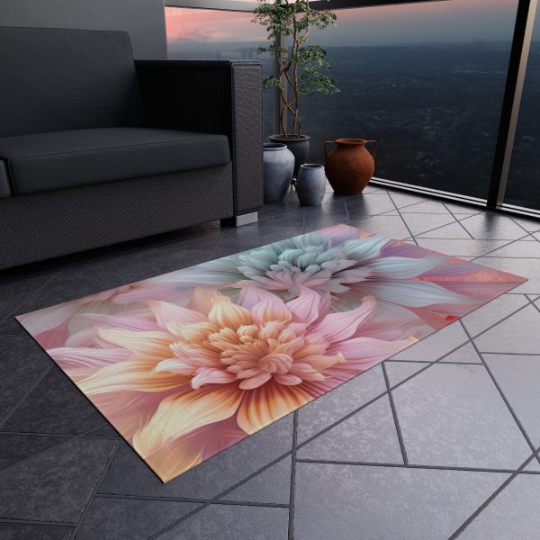 Pastel Fantasy Baroque Floral 03 - Outdoor Rug - Image 12