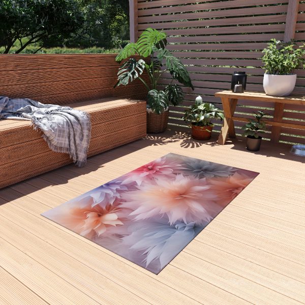 Pastel Palette Fantasy Feather Puffs - Outdoor Rug - Image 11