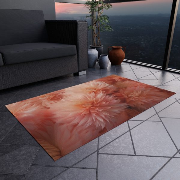 Lovely Fuzzy Buds in Peach 02 - Outdoor Rug - Image 12