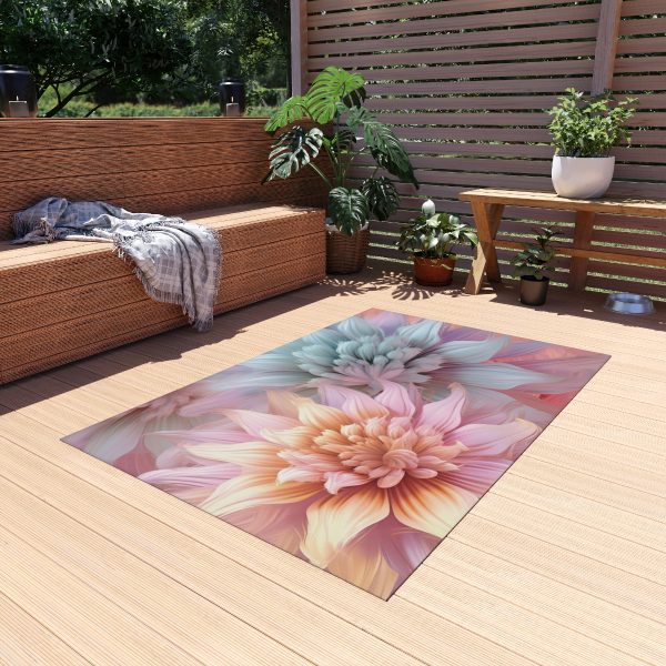 Pastel Fantasy Baroque Floral 03 - Outdoor Rug - Image 3