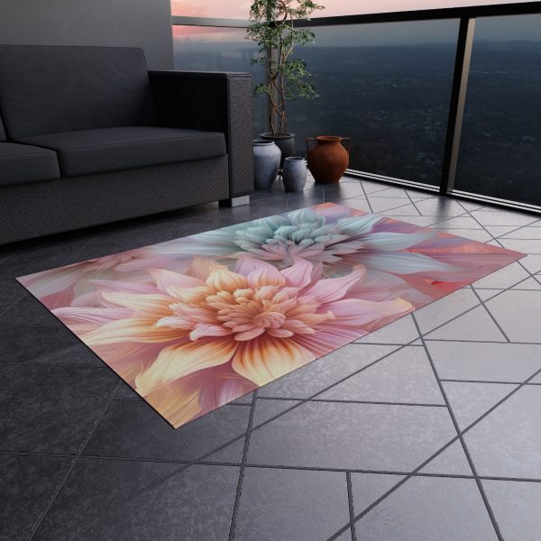 Pastel Fantasy Baroque Floral 03 - Outdoor Rug - Image 4