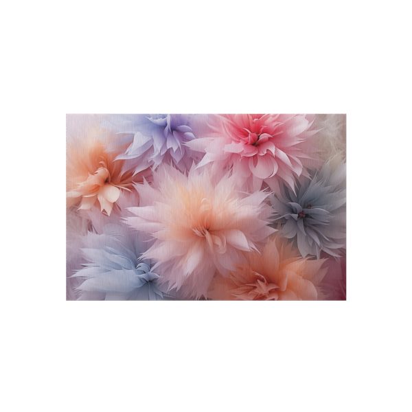 Pastel Palette Fantasy Feather Puffs - Outdoor Rug - Image 13