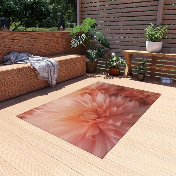 Lovely Fuzzy Buds in Peach 01 - Outdoor Rug - Image 15