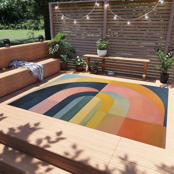 Soft Geometric Archways - Outdoor Rug - Image 19