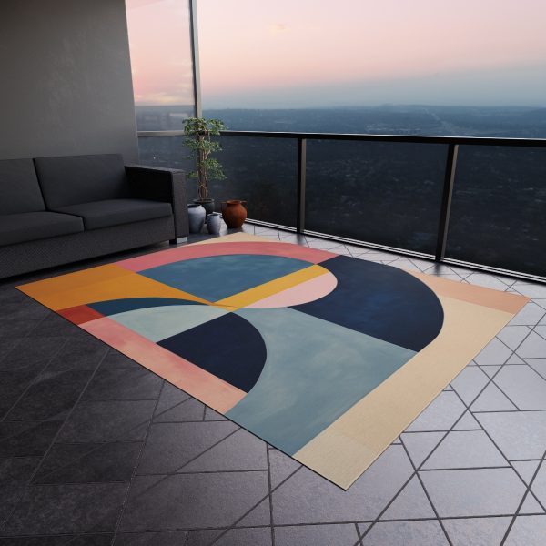 Soft Geometric Windows - Outdoor Rug - Image 4