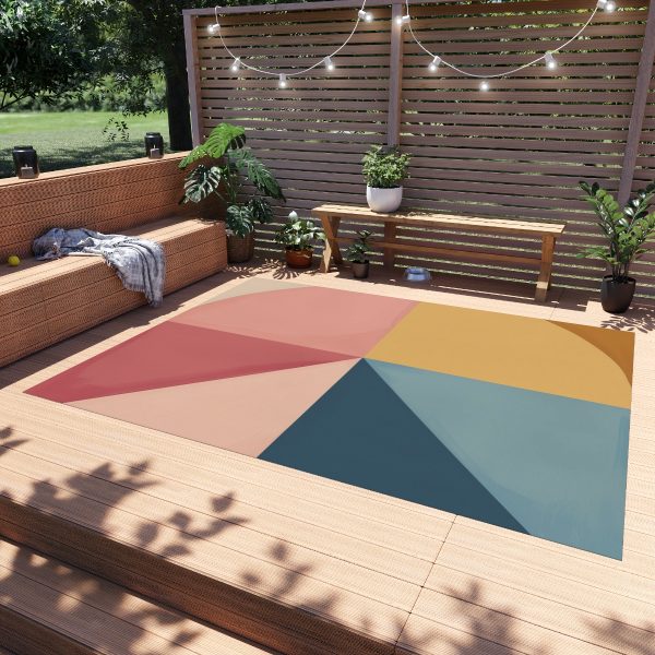 Soft Geometric Pyramid 02 - Outdoor Rug - Image 3