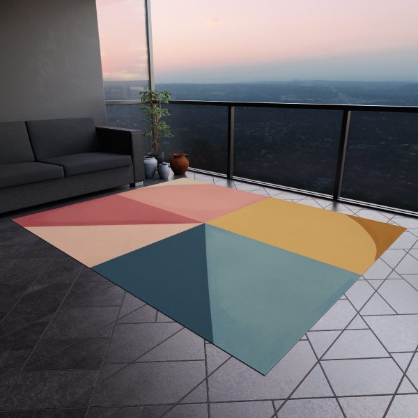 Soft Geometric Pyramid 02 - Outdoor Rug - Image 4