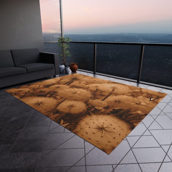 Dandelion Dream in Sunkissed Peach - Outdoor Rug - Image 4