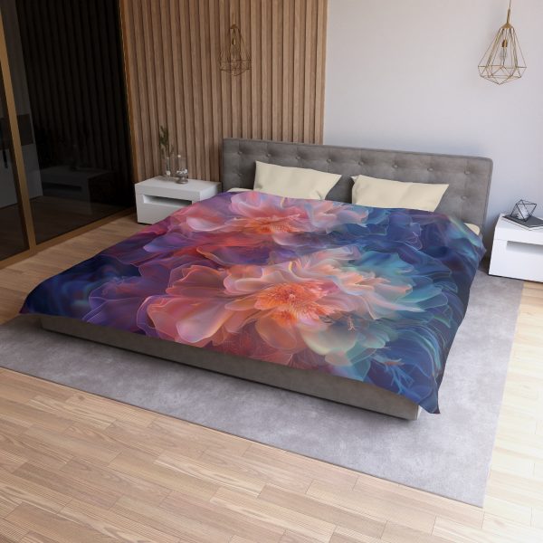 Floral Nebula 09 - Microfiber Duvet Cover - Image 24