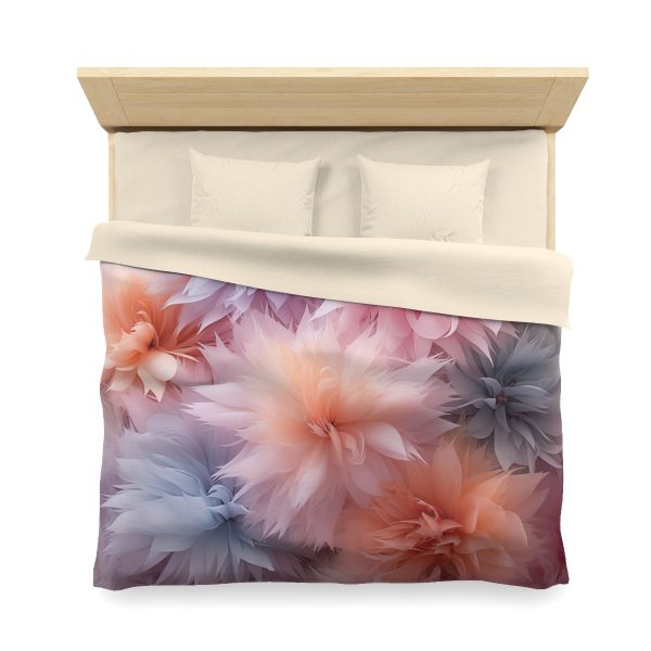 Pastel Palette Fantasy Feather Puffs - Microfiber Duvet Cover - Image 23