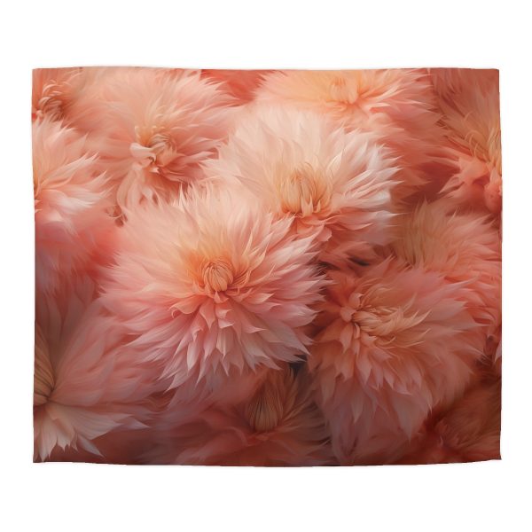 Lovely Fuzzy Buds in Peach 02 - Microfiber Duvet Cover - Image 19