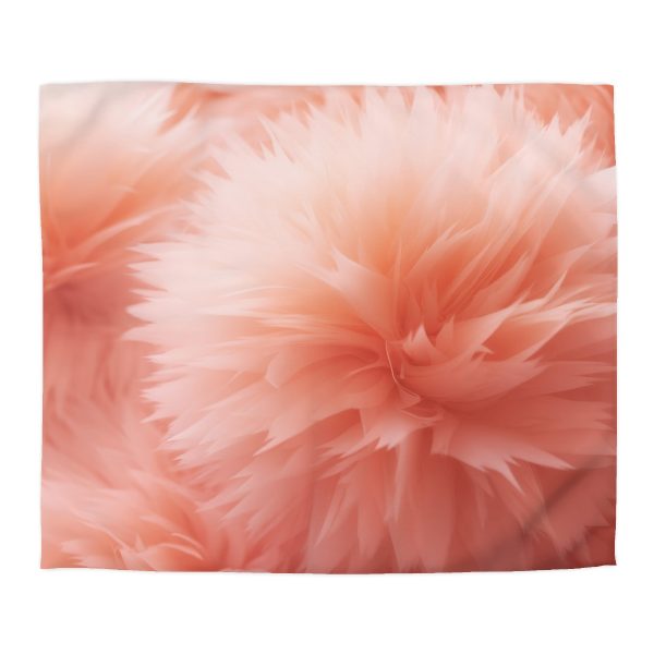 Lovely Fuzzy Buds in Peach 03 - Microfiber Duvet Cover - Image 22