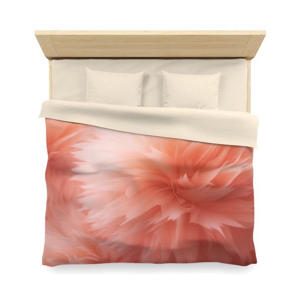 Lovely Fuzzy Buds in Peach 03 - Microfiber Duvet Cover - Image 23