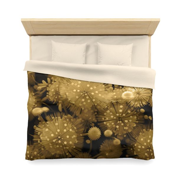 Fine and Dandy Motif in Sauterne Tone - Microfiber Duvet Cover