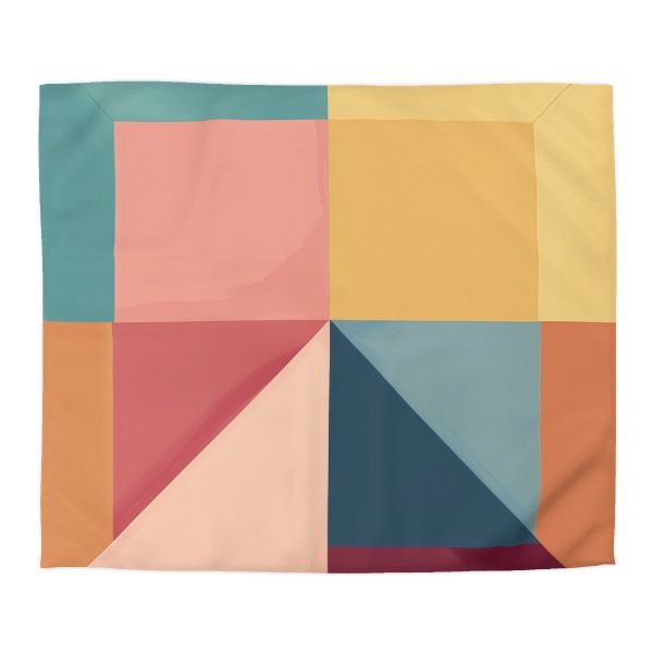 Soft Geometric Pyramid 01 - Microfiber Duvet Cover - Image 22