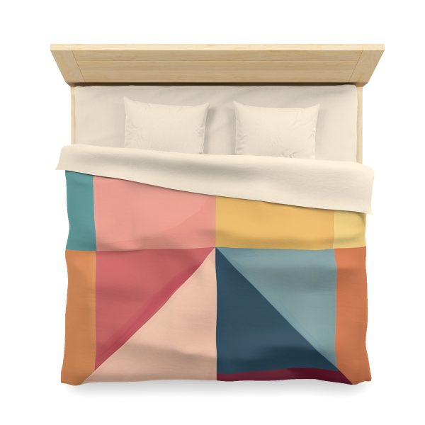 Soft Geometric Pyramid 01 - Microfiber Duvet Cover - Image 23