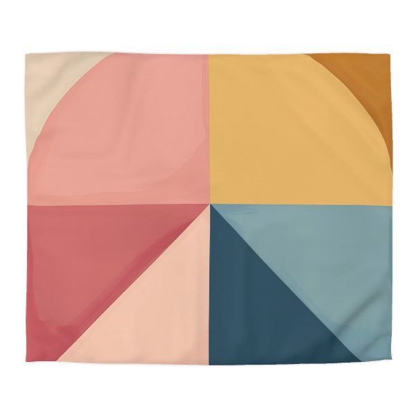 Soft Geometric Pyramid 02 - Microfiber Duvet Cover - Image 22