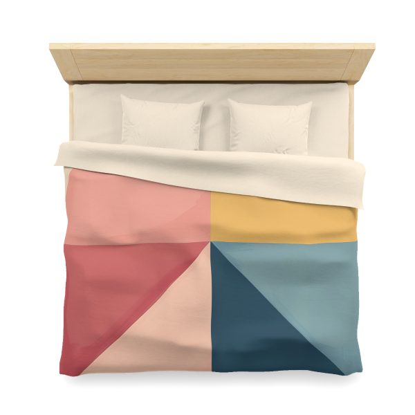 Soft Geometric Pyramid 02 - Microfiber Duvet Cover - Image 23