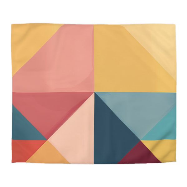 Soft Geometric Pyramid 03 - Microfiber Duvet Cover - Image 19