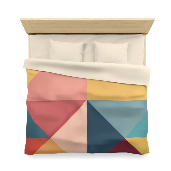 Soft Geometric Pyramid 03 - Microfiber Duvet Cover - Image 20