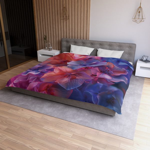 Bright Fantasy Floral 03 - Microfiber Duvet Cover - Image 3