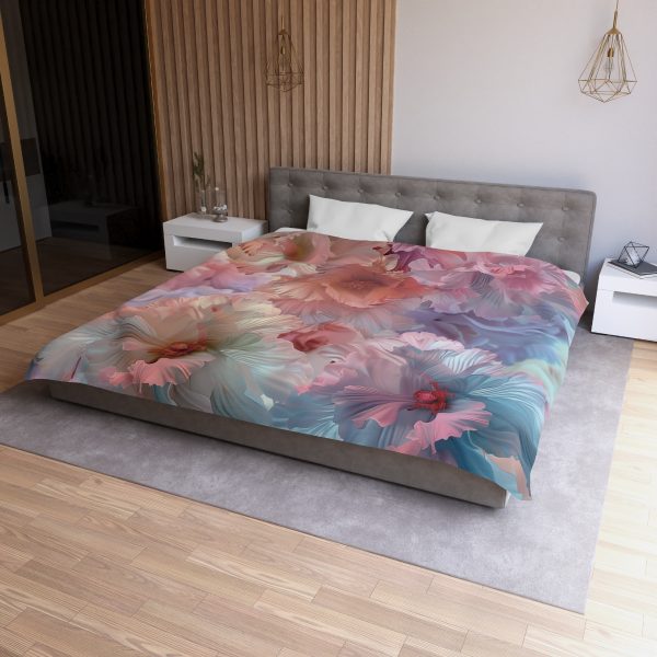 Floral Nebula 02 - Microfiber Duvet Cover - Image 3