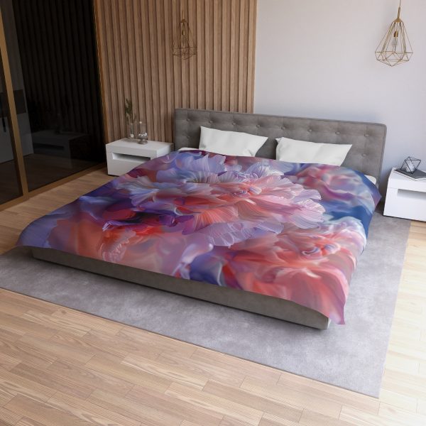 Floral Nebula 07 - Microfiber Duvet Cover - Image 3