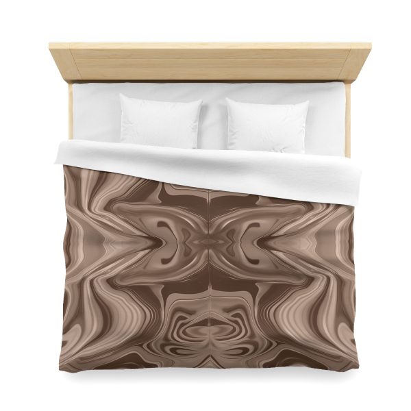 Lipnotic Kaleidoscope Background In Almondine 01 - Microfiber Duvet Cover