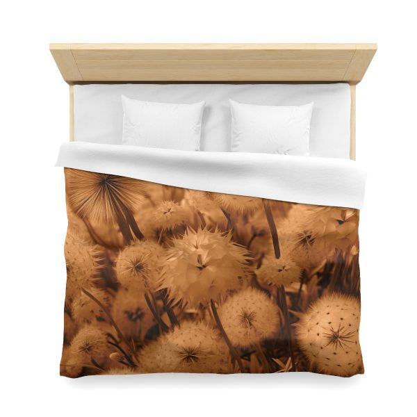 Dandelion Dream in Sunkissed Peach - Microfiber Duvet Cover - Image 23