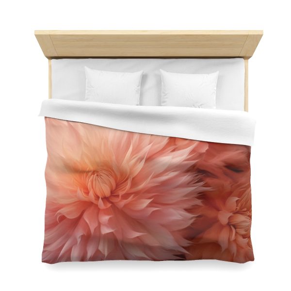 Lovely Fuzzy Buds in Peach 01 - Microfiber Duvet Cover - Image 23