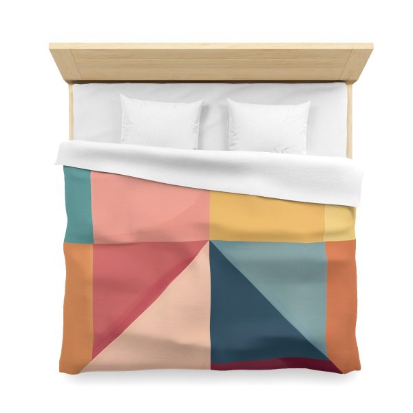 Soft Geometric Pyramid 01 - Microfiber Duvet Cover