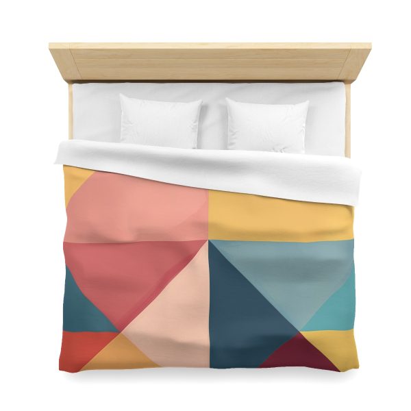 Soft Geometric Pyramid 03 - Microfiber Duvet Cover