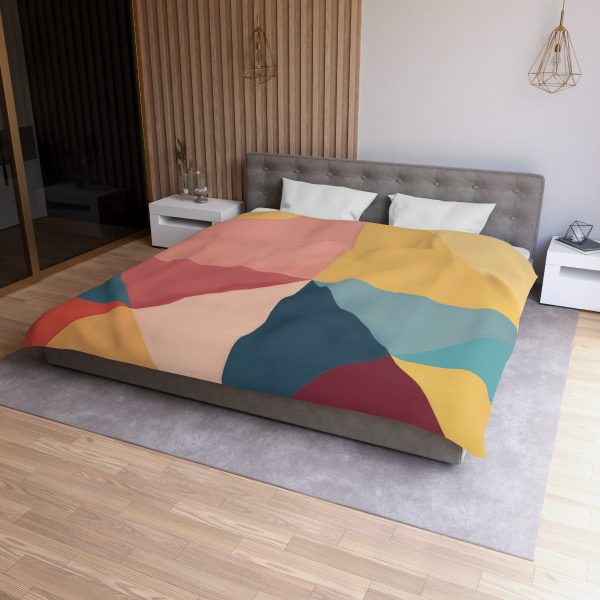 Soft Geometric Pyramid 03 - Microfiber Duvet Cover - Image 24