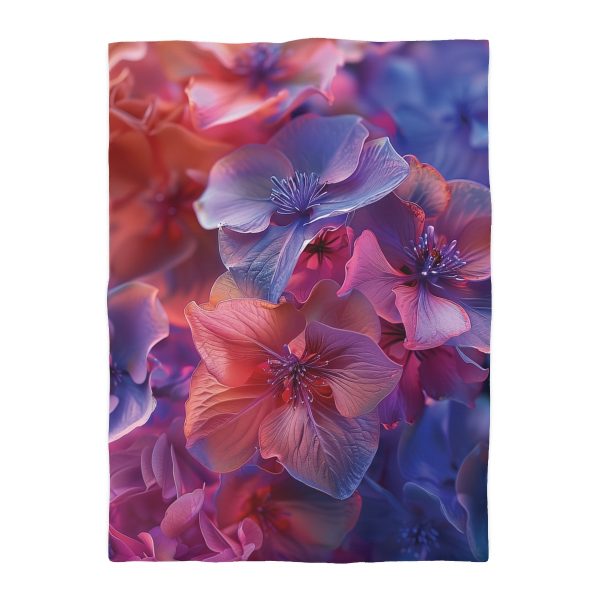 Bright Fantasy Floral 03 - Microfiber Duvet Cover - Image 10