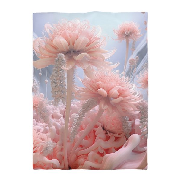 Foamy Floral Fusion 01 - Microfiber Duvet Cover - Image 10