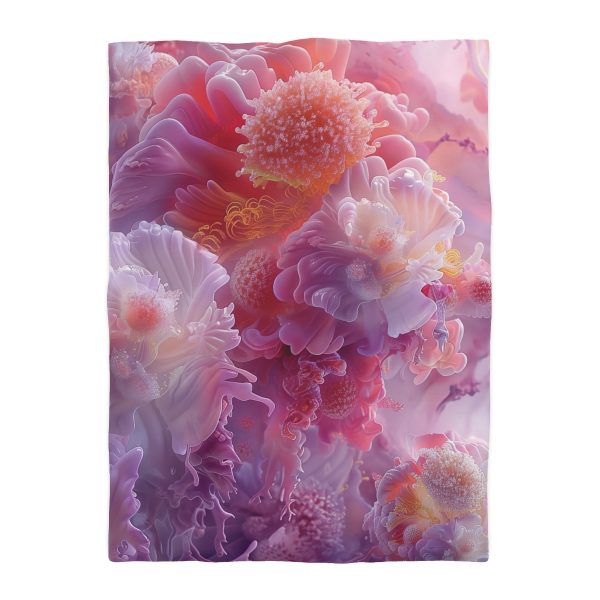 Floral Nebula 05 - Microfiber Duvet Cover - Image 10