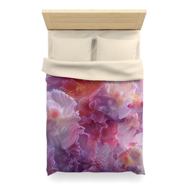 Floral Nebula 05 - Microfiber Duvet Cover - Image 11